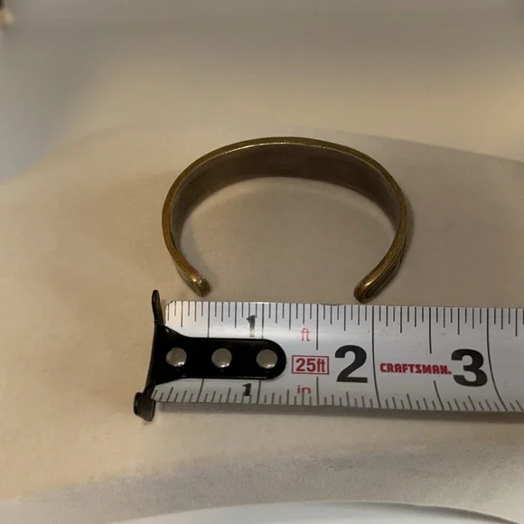 VINTAGE Abalone Inlay Cuff Bracelet With Mother of Pearl Daisy Flower - Picture 8 of 13